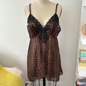 Leopard Babydoll Top Size L